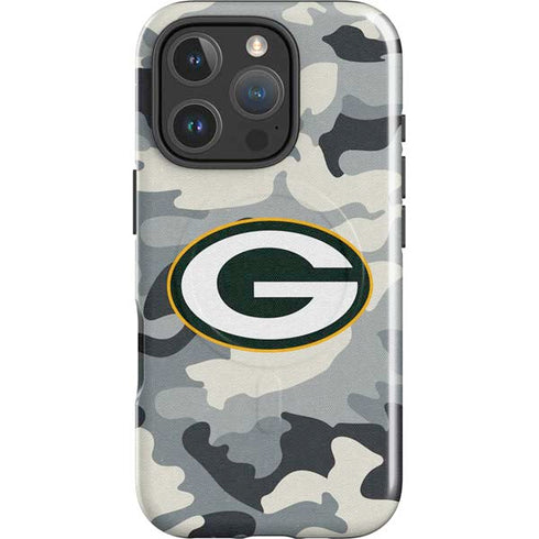 NFL Green Bay Packers Camo iPhone 16 Pro Magsafe Impact Case